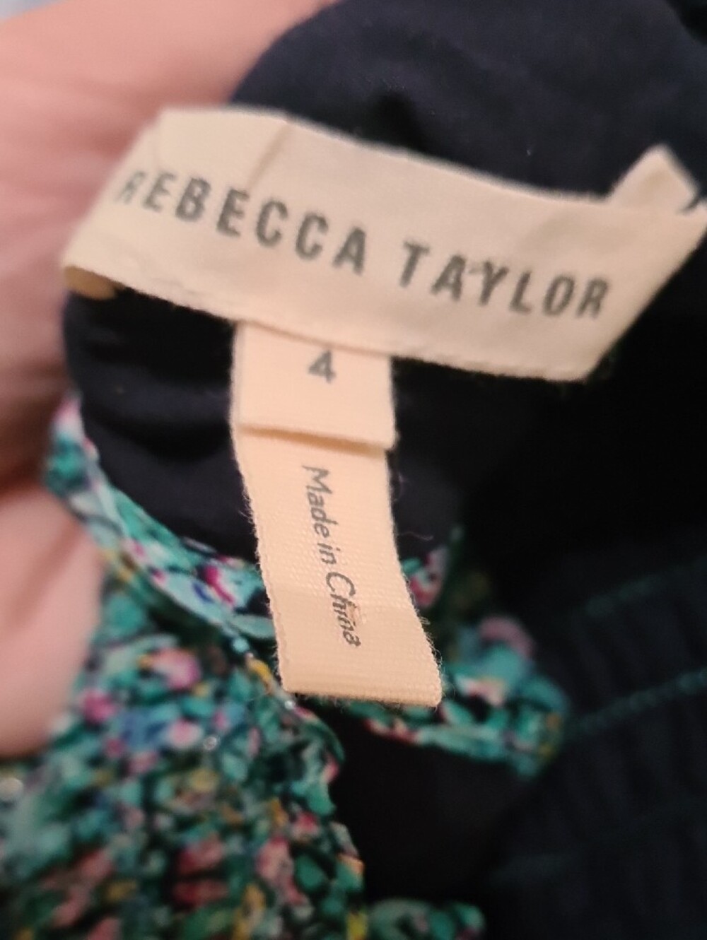Rebecca Taylor - Teal Metallic Floral Ruffle Maxi Dress - Picture 6 of 7